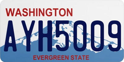 WA license plate AYH5009