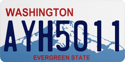 WA license plate AYH5011
