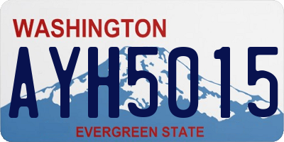 WA license plate AYH5015