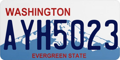 WA license plate AYH5023