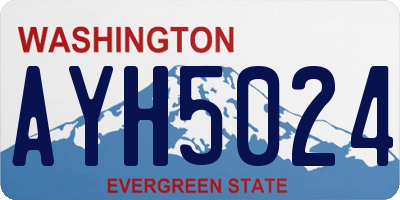WA license plate AYH5024