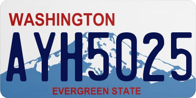 WA license plate AYH5025