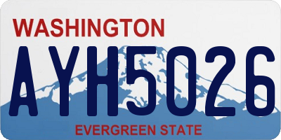 WA license plate AYH5026