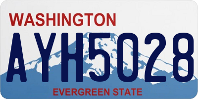 WA license plate AYH5028