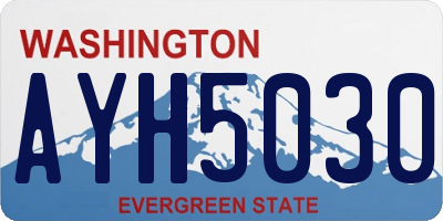 WA license plate AYH5030