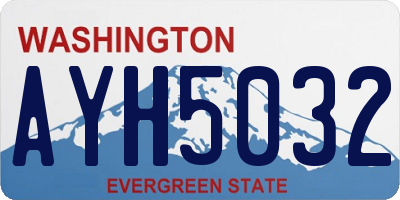 WA license plate AYH5032