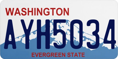 WA license plate AYH5034