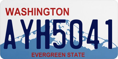 WA license plate AYH5041