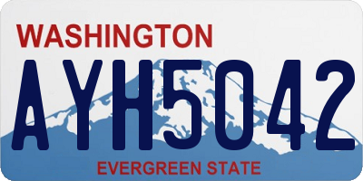 WA license plate AYH5042