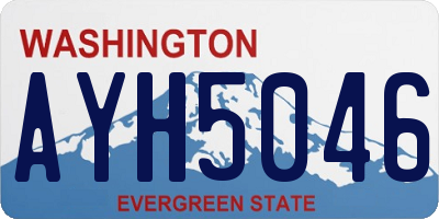 WA license plate AYH5046