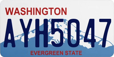 WA license plate AYH5047