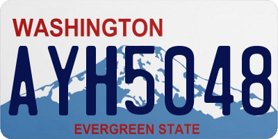 WA license plate AYH5048