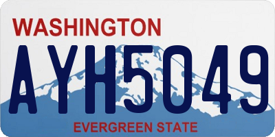 WA license plate AYH5049