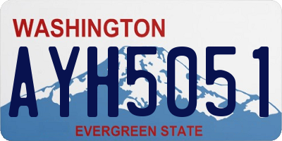 WA license plate AYH5051