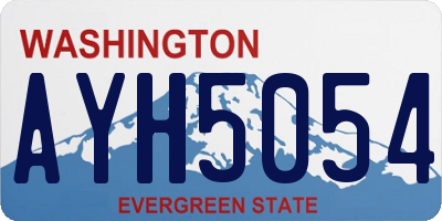 WA license plate AYH5054