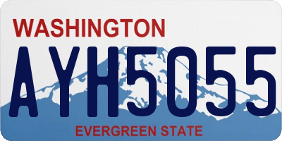 WA license plate AYH5055