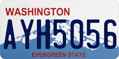 WA license plate AYH5056