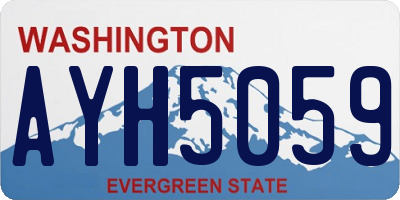 WA license plate AYH5059