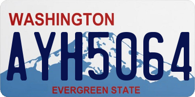 WA license plate AYH5064