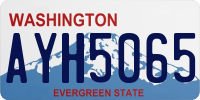 WA license plate AYH5065
