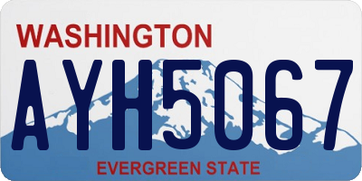 WA license plate AYH5067