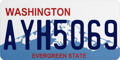 WA license plate AYH5069