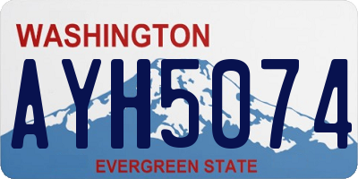 WA license plate AYH5074