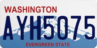 WA license plate AYH5075