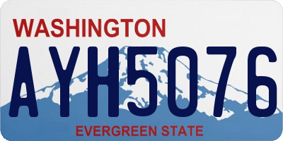 WA license plate AYH5076