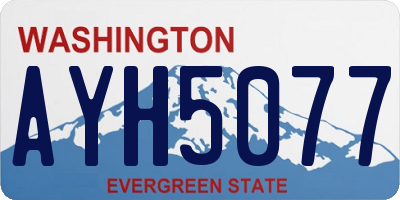 WA license plate AYH5077