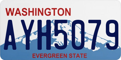 WA license plate AYH5079