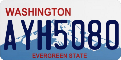 WA license plate AYH5080