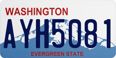 WA license plate AYH5081