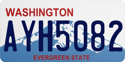 WA license plate AYH5082