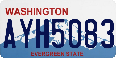 WA license plate AYH5083
