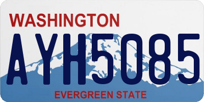 WA license plate AYH5085