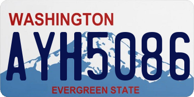 WA license plate AYH5086