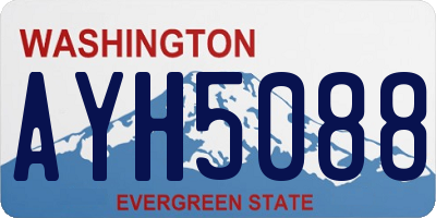 WA license plate AYH5088