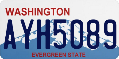 WA license plate AYH5089