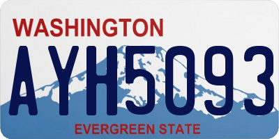 WA license plate AYH5093