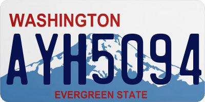 WA license plate AYH5094