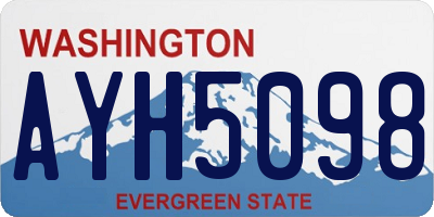 WA license plate AYH5098