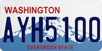 WA license plate AYH5100
