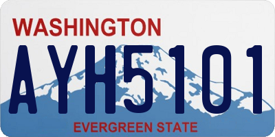 WA license plate AYH5101