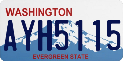 WA license plate AYH5115