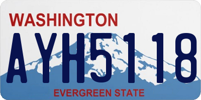WA license plate AYH5118
