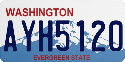 WA license plate AYH5120