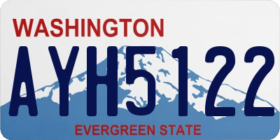 WA license plate AYH5122