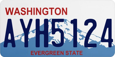 WA license plate AYH5124