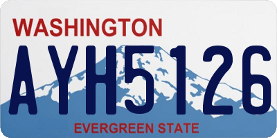 WA license plate AYH5126